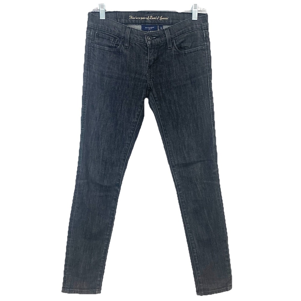Levis 521 Ultra Low Rise Jeans Woman‎ Sz 2/26  Black Fade Retro Y2K Style Casual